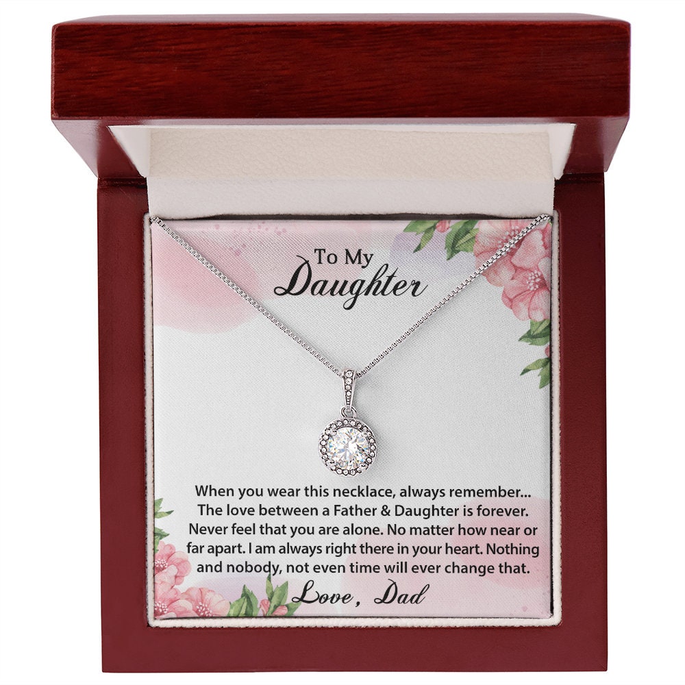 To My Daughter, Eternal Hope Necklace Graduation Necklace Gifts for Daughter, Birthday Christmas Jewelry Present Gifts from Dad
