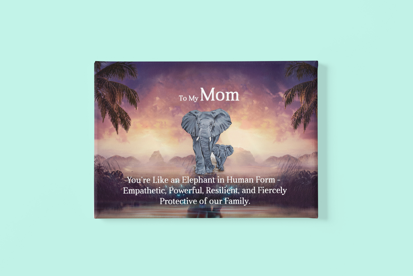 Canva - Powerful Resilient Elephant - Other Layers CANLA75 Landscape Canvas .75in Frame