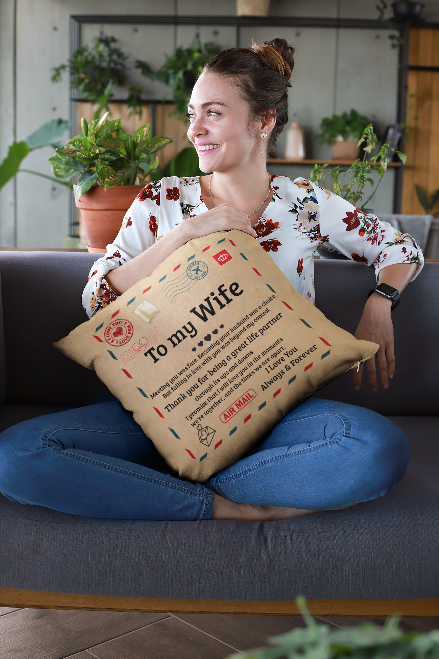 To My Wife | Life Partner | Pillow | AOP