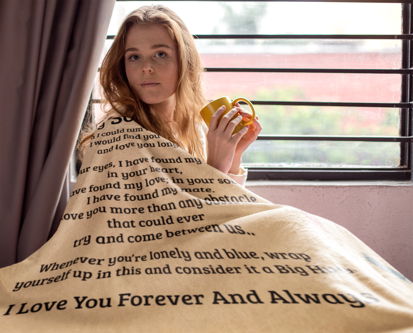 To My Soulmate | The Clock | Fleece Blanket | TL