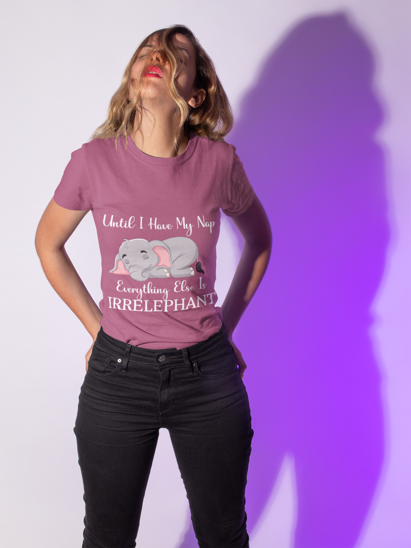 Tshirts Classic Heavy Cotton Adult | Everything Else is Irrelephant | Funny Elephant Tshirt | AOP