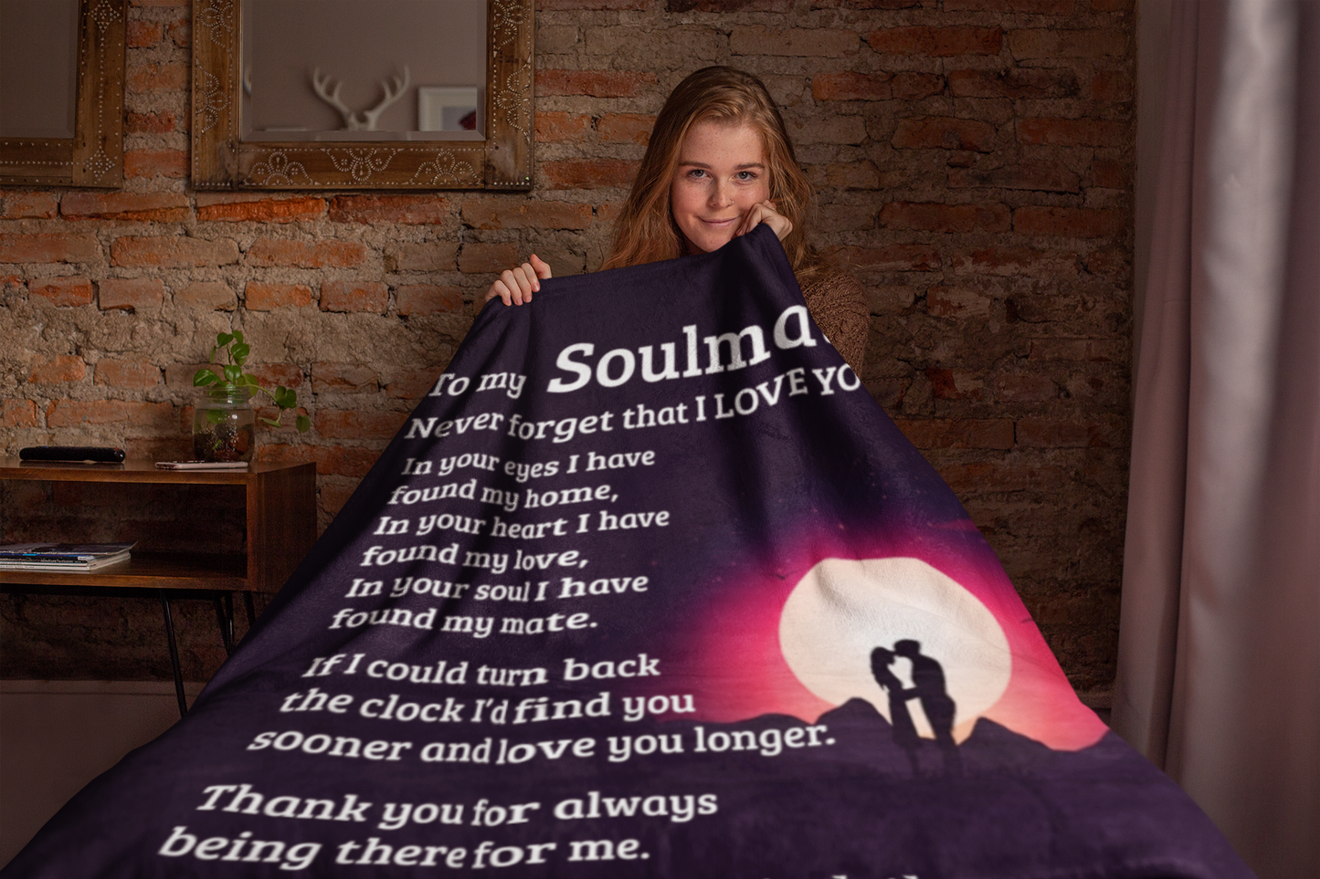 To My Soulmate | My Home | Fleece Blanket | AOP