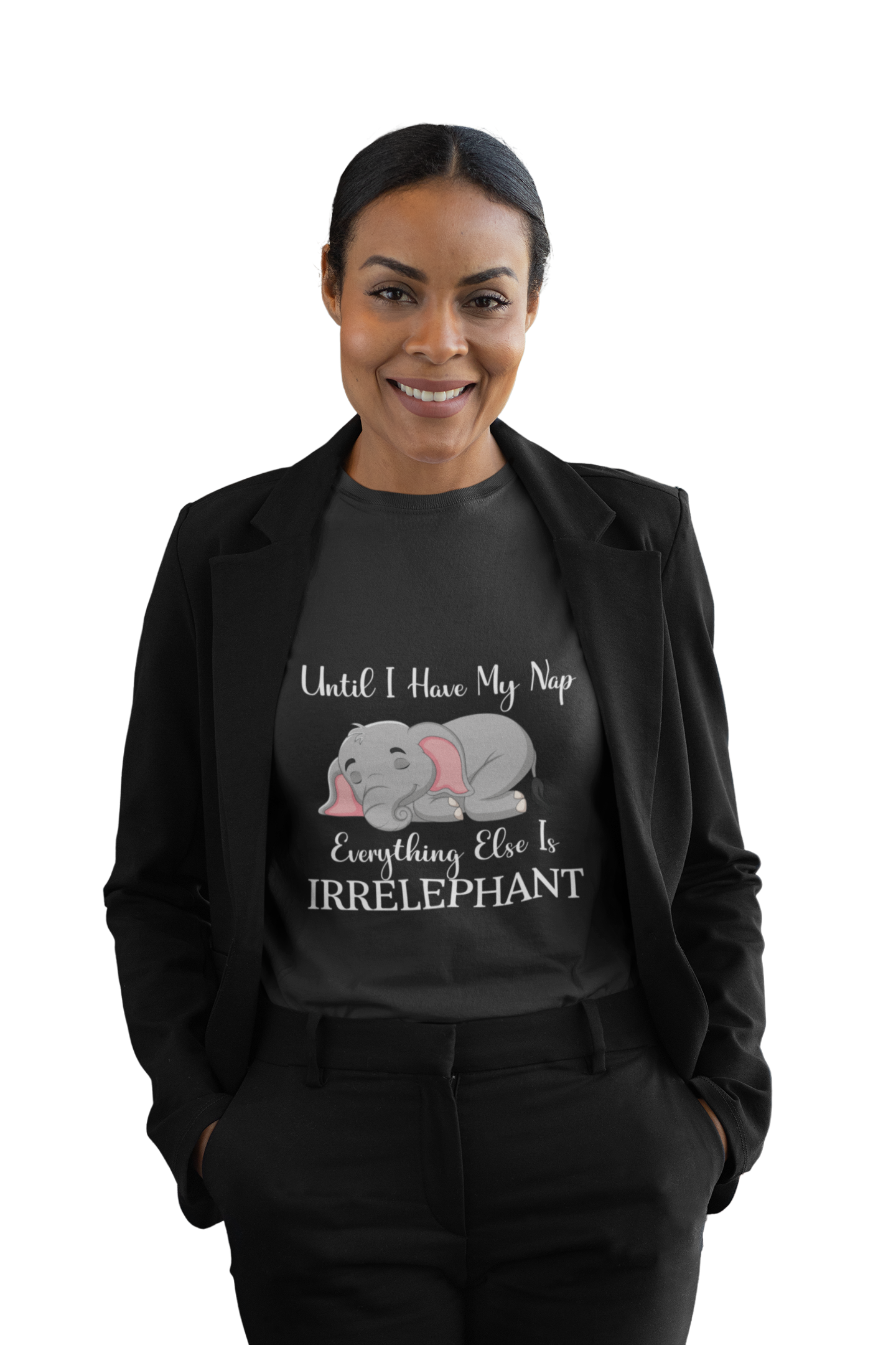 Tshirts Classic Adult | Everything Else is Irrelephant | Funny Elephant Tshirt | AOP