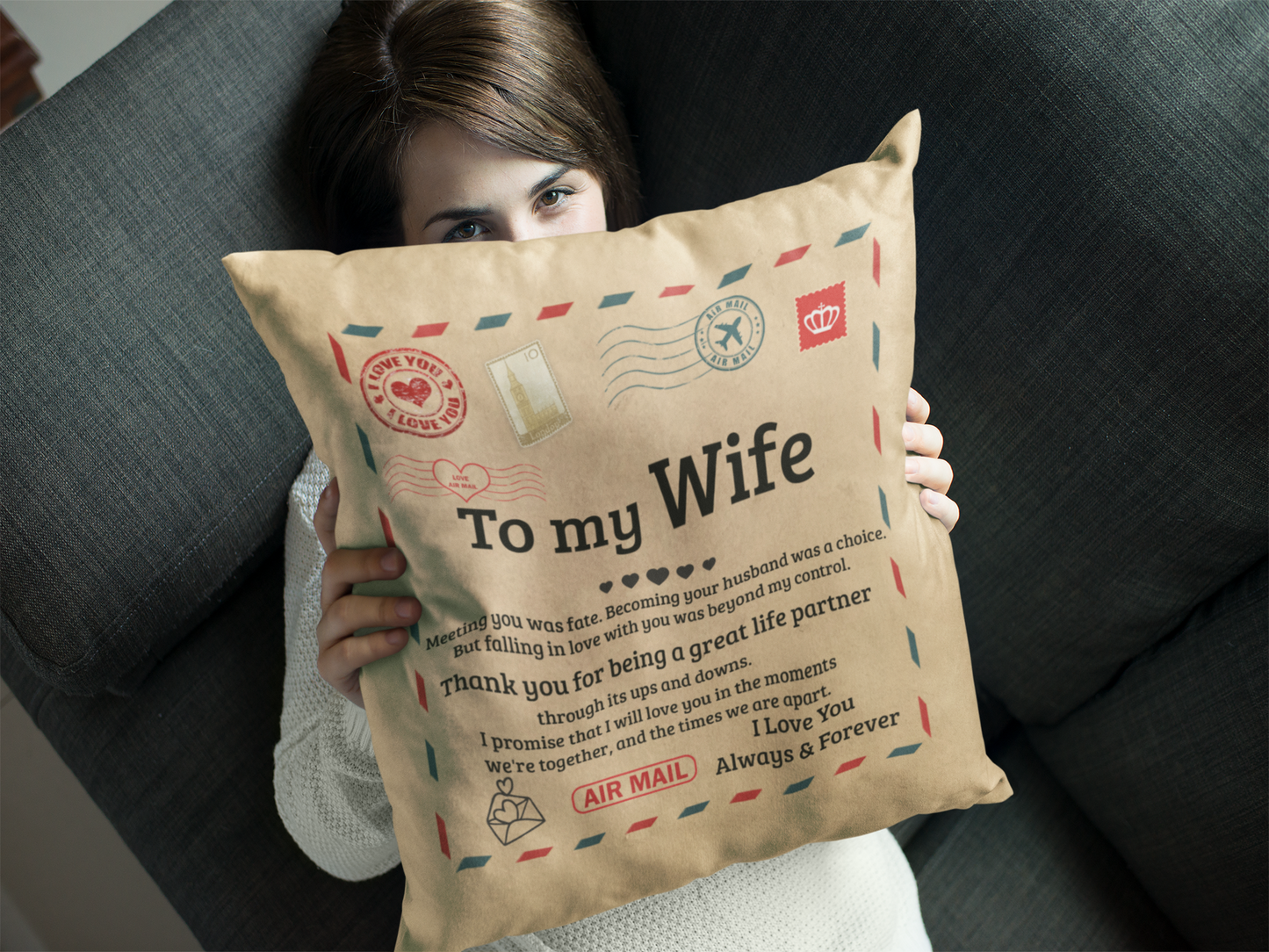 To My Wife | Life Partner | Pillow | AOP