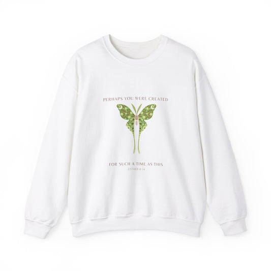 Moth such a time like this , Unisex Heavy Blend™ Crewneck Sweatshirt