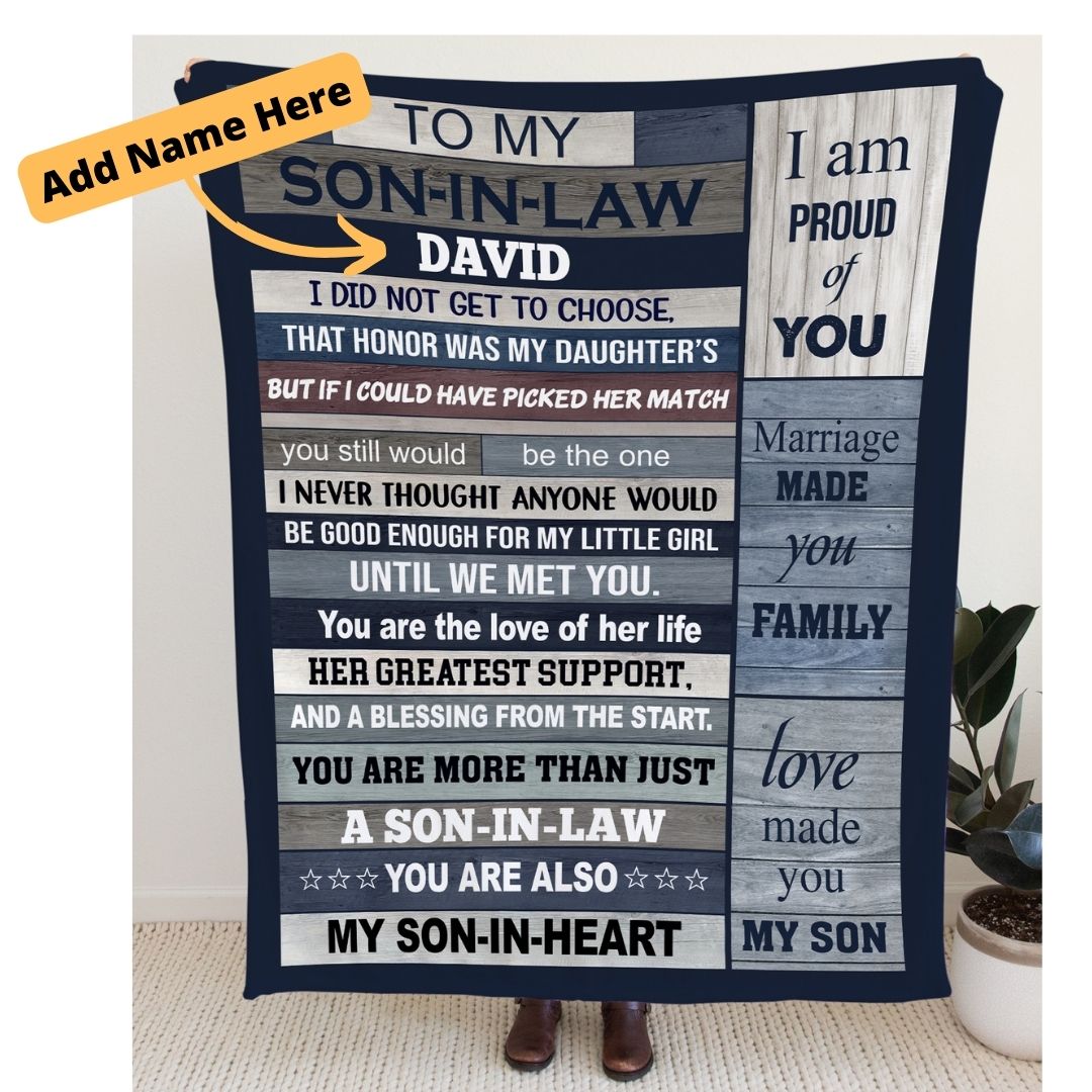 To my Son-in-Law | Greatest Support | Throw Blanket 50"x60"