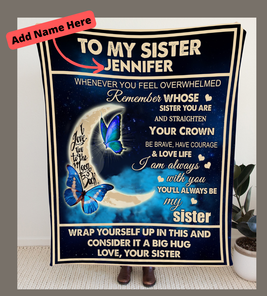 To My Sister | Straighten Your Crown | Throw Blanket 50"x60"
