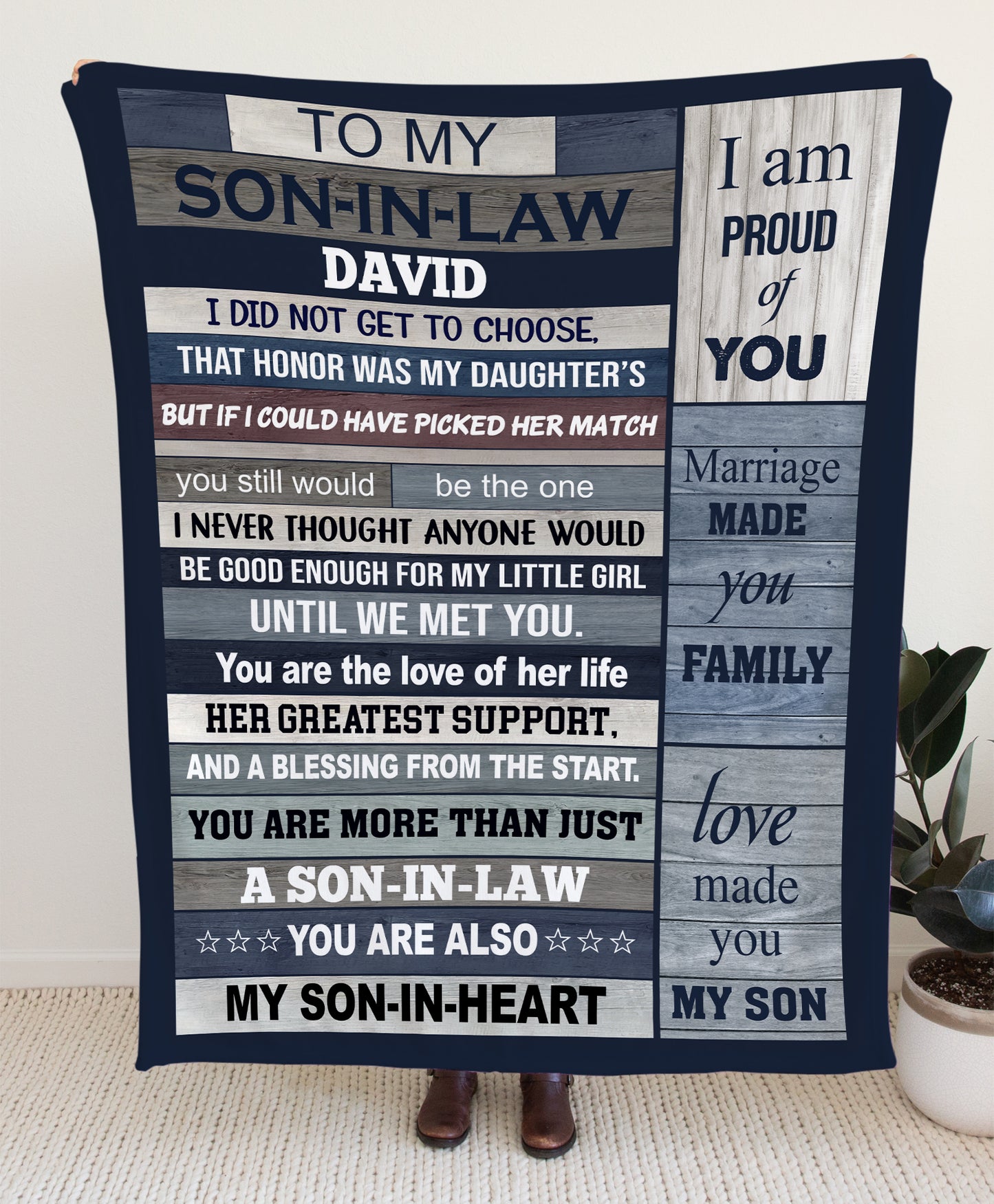 To my Son-in-Law | Greatest Support | Throw Blanket 50"x60"