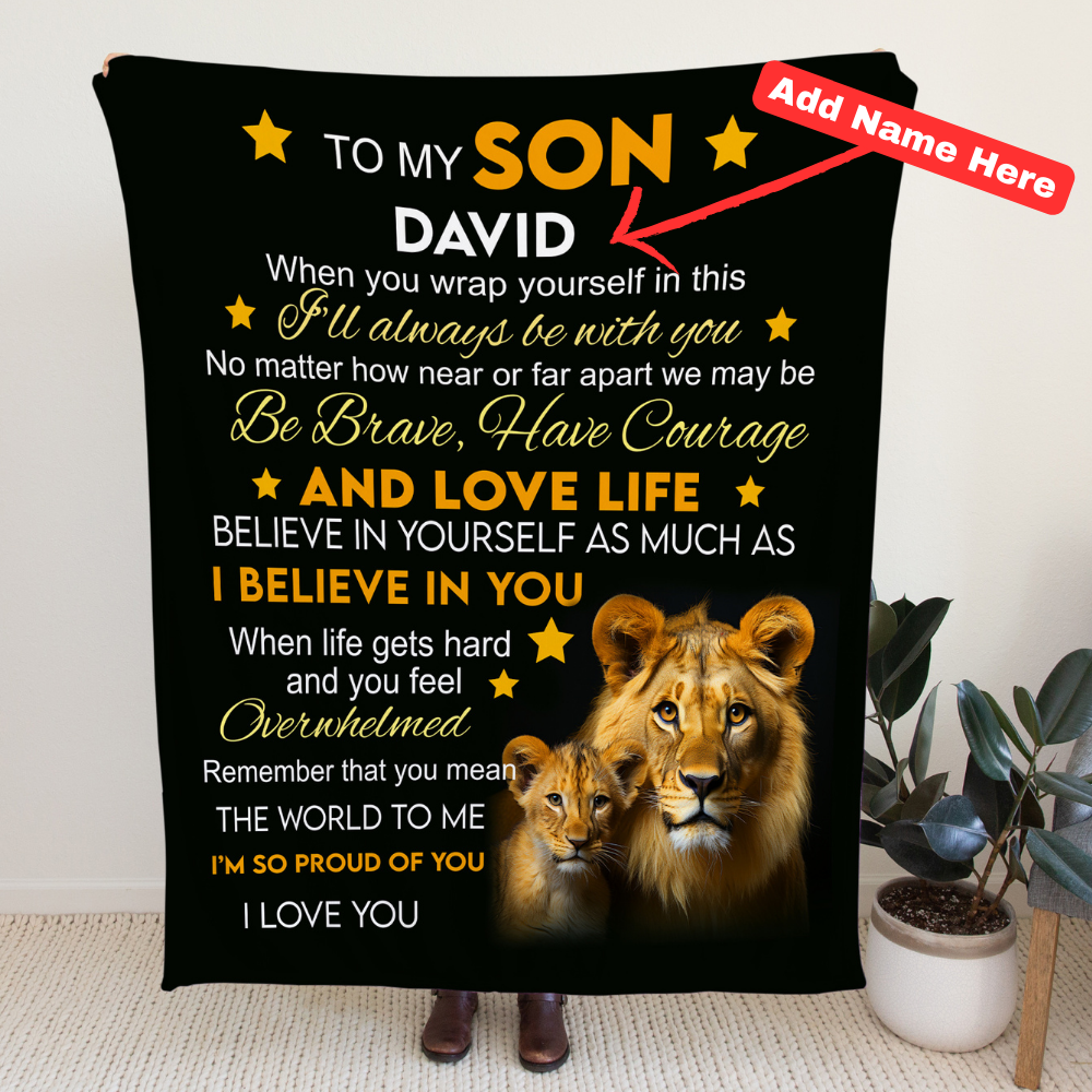 To My Son | Love Life |  Personalized Throw Blanket 50*60 v2