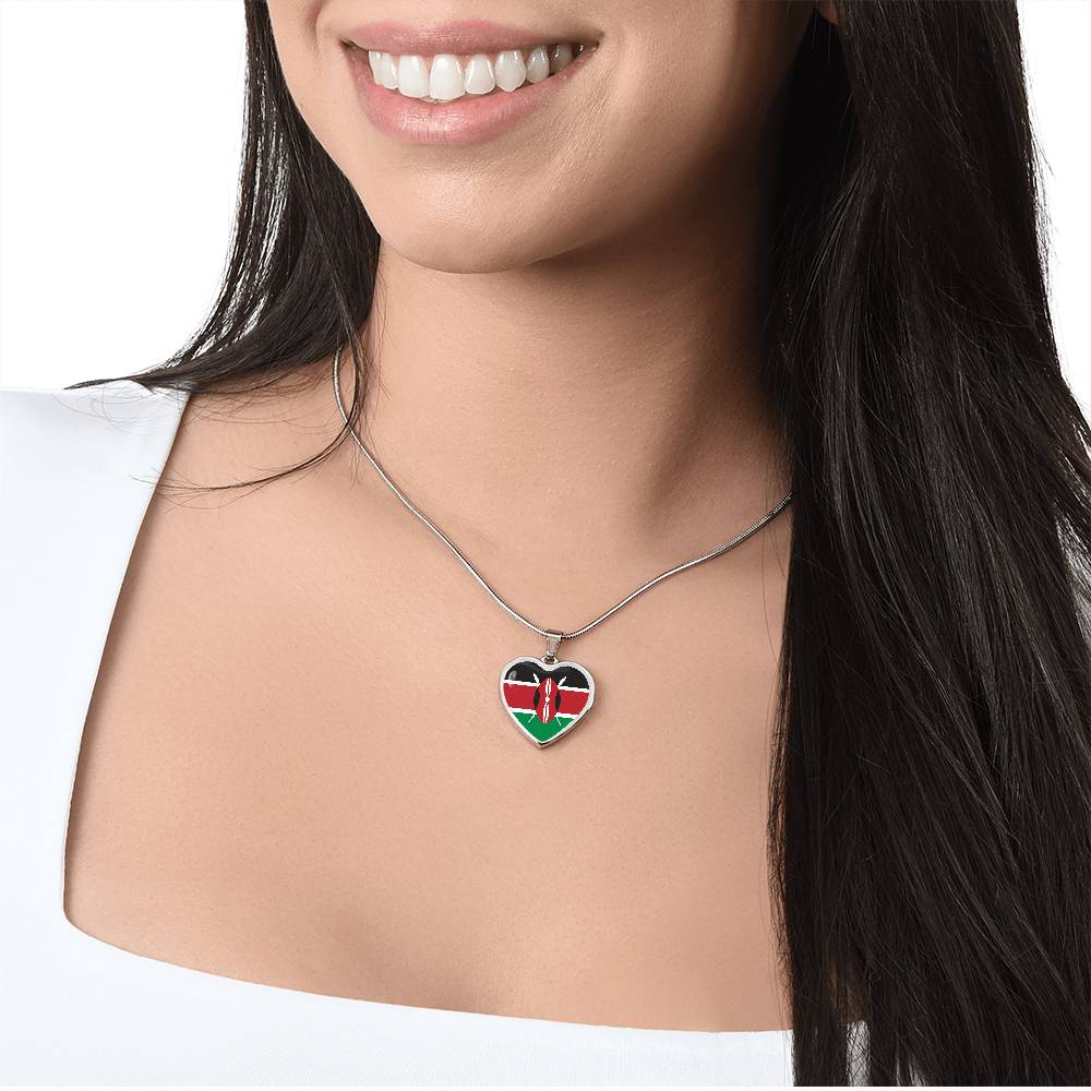 Kenyan Flag - Pendant Necklace