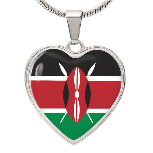 Kenyan Flag - Pendant Necklace