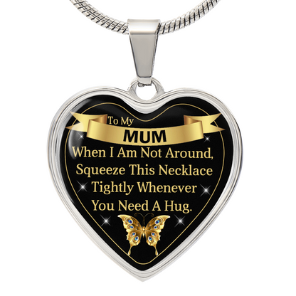 To My Mum - Need a Hug - Heart Pendant Gift