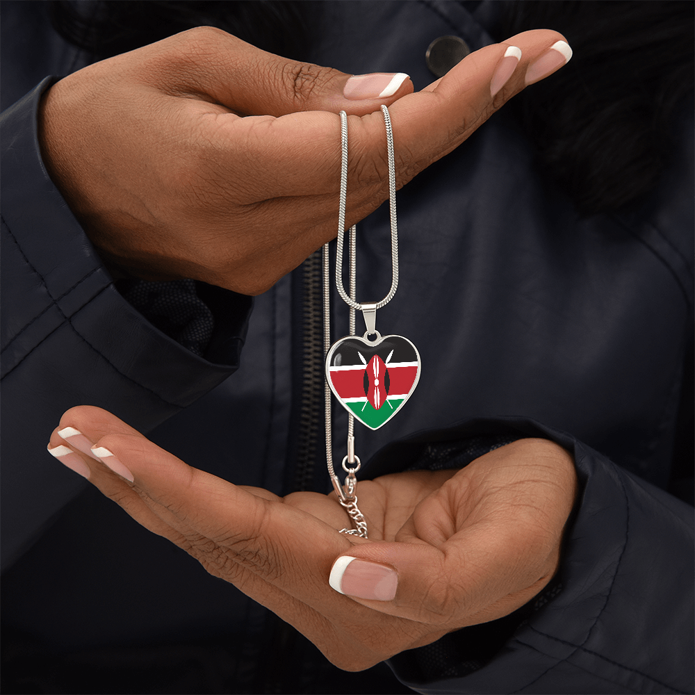 Kenyan Flag - Pendant Necklace