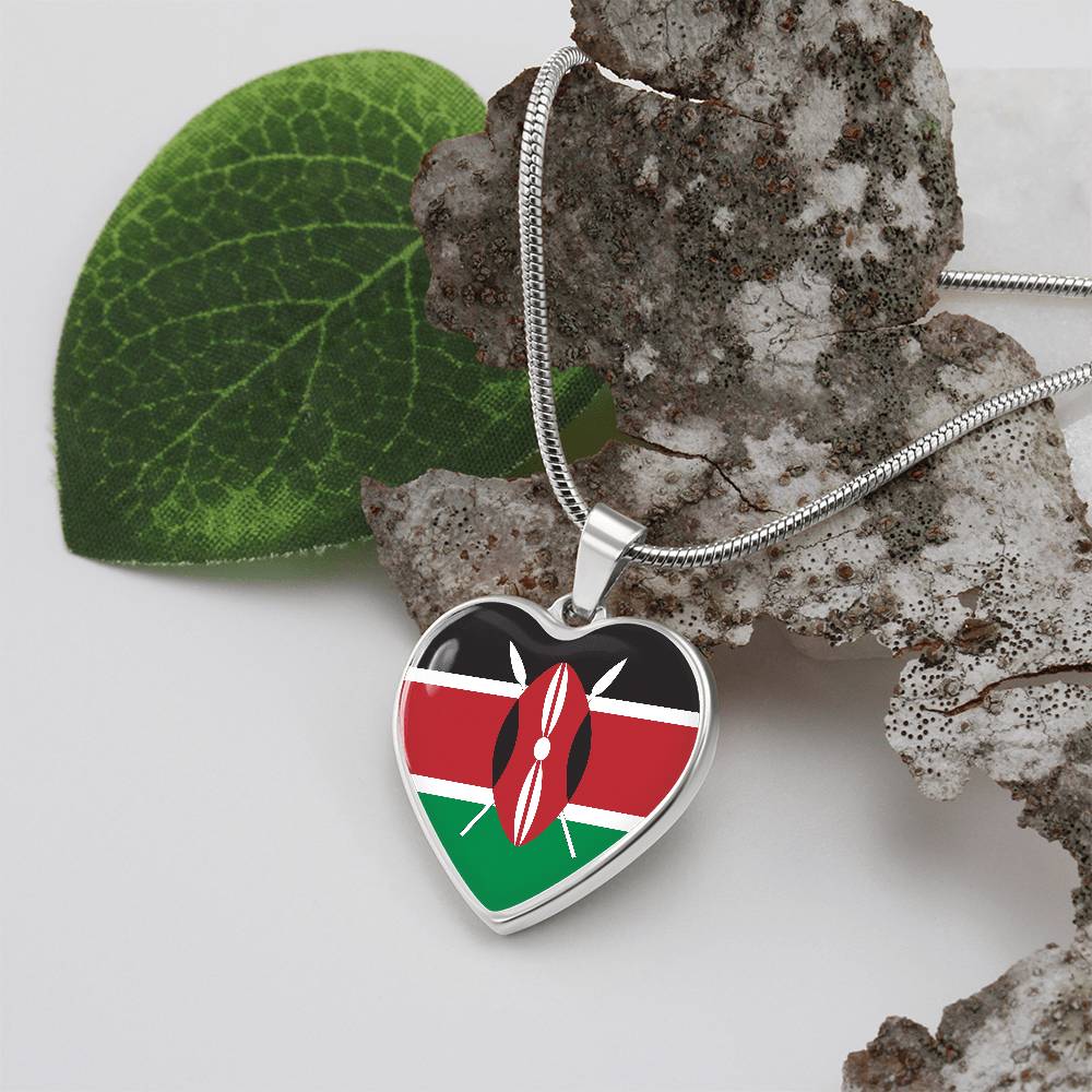 Kenyan Flag - Pendant Necklace