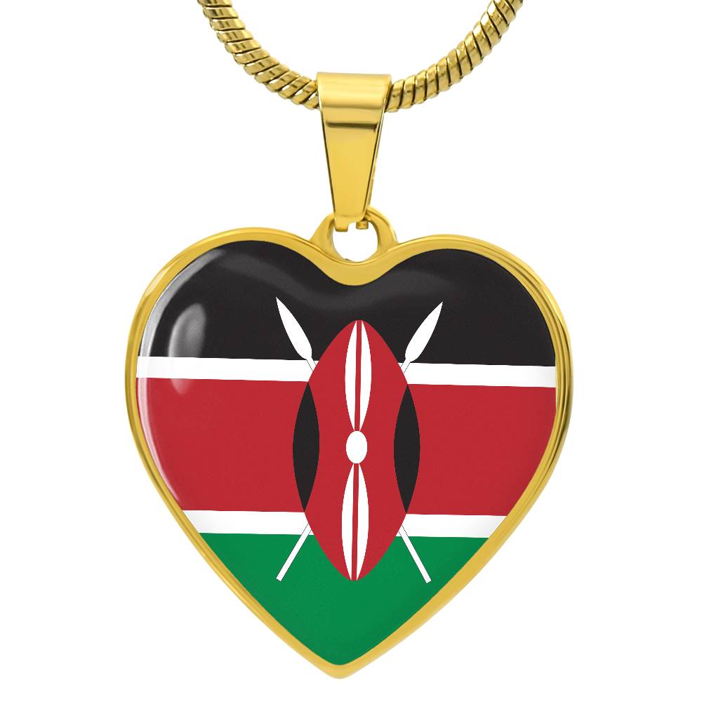 Kenyan Flag - Pendant Necklace