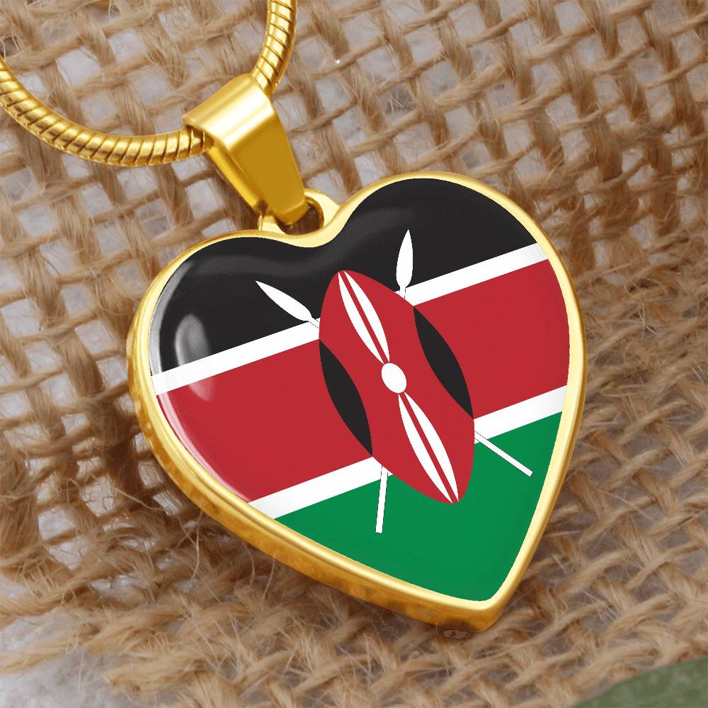 Kenyan Flag - Pendant Necklace