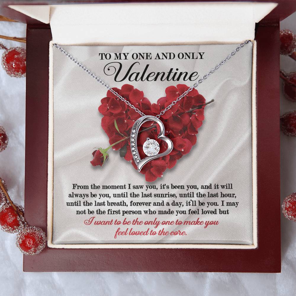 To My One and Only  Valentine - Always Be You - Forever Love Necklace Gift