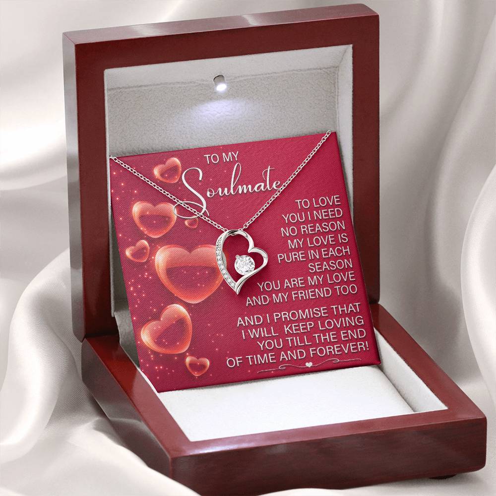 To My  Soulmate - Keep Loving You - Forever Love Necklace Gift