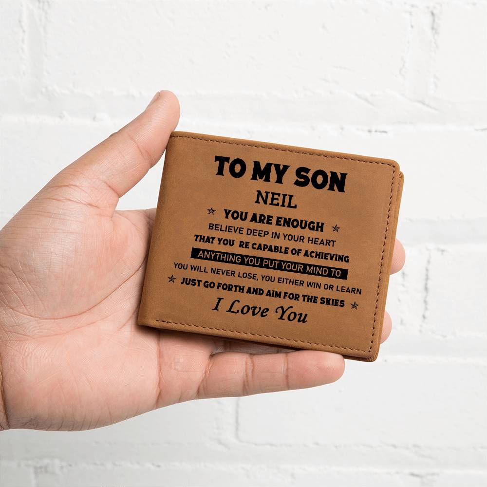 To My Son | Your Are Enough | Graphic Wallet