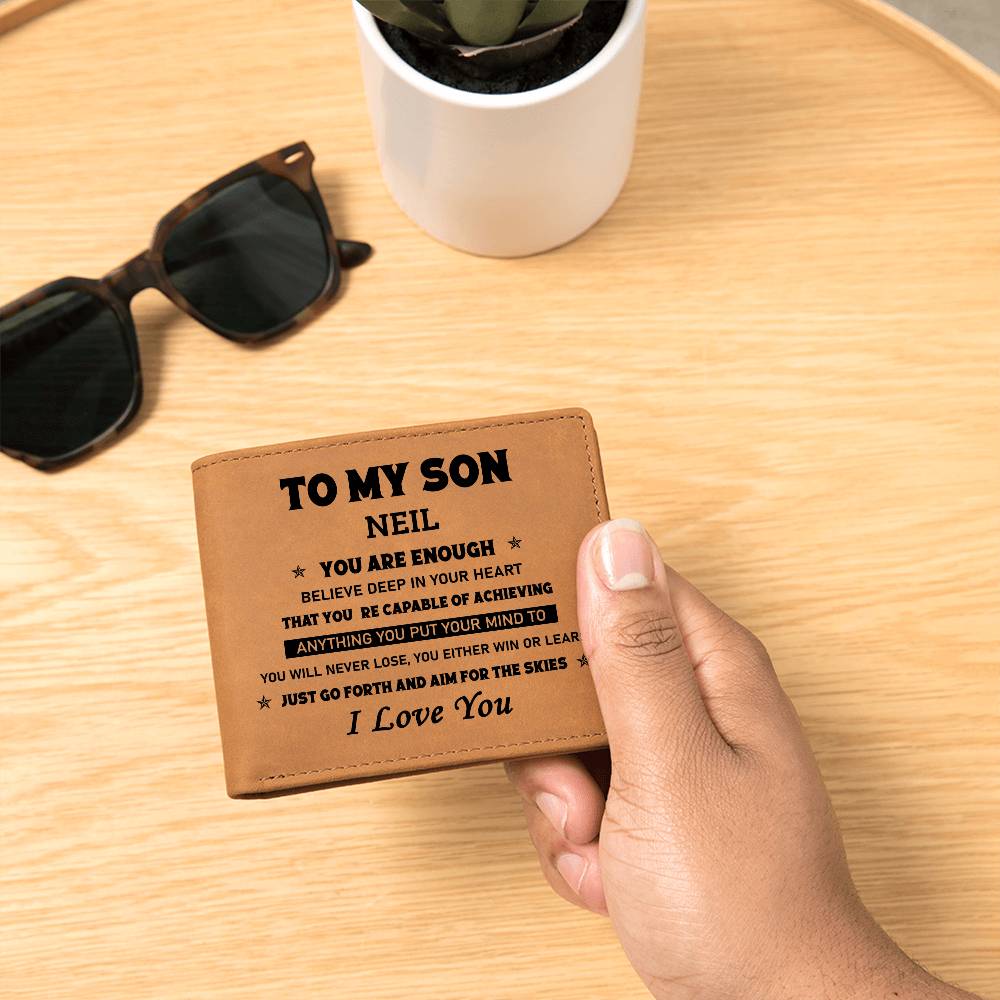 To My Son | Your Are Enough | Graphic Wallet