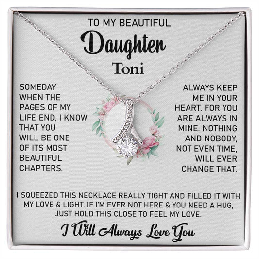 My Beautiful Daughter | Personalised  Love & Light   Alluring Beauty  Necklace Gift