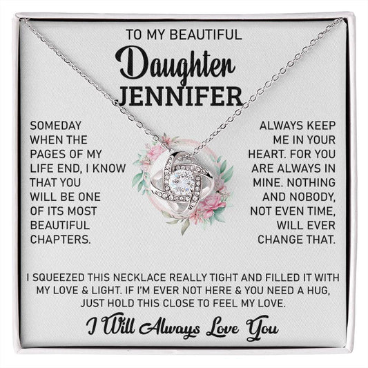 To My Daughter | Personalized Gift | In Your Heart | Love Knot Necklace