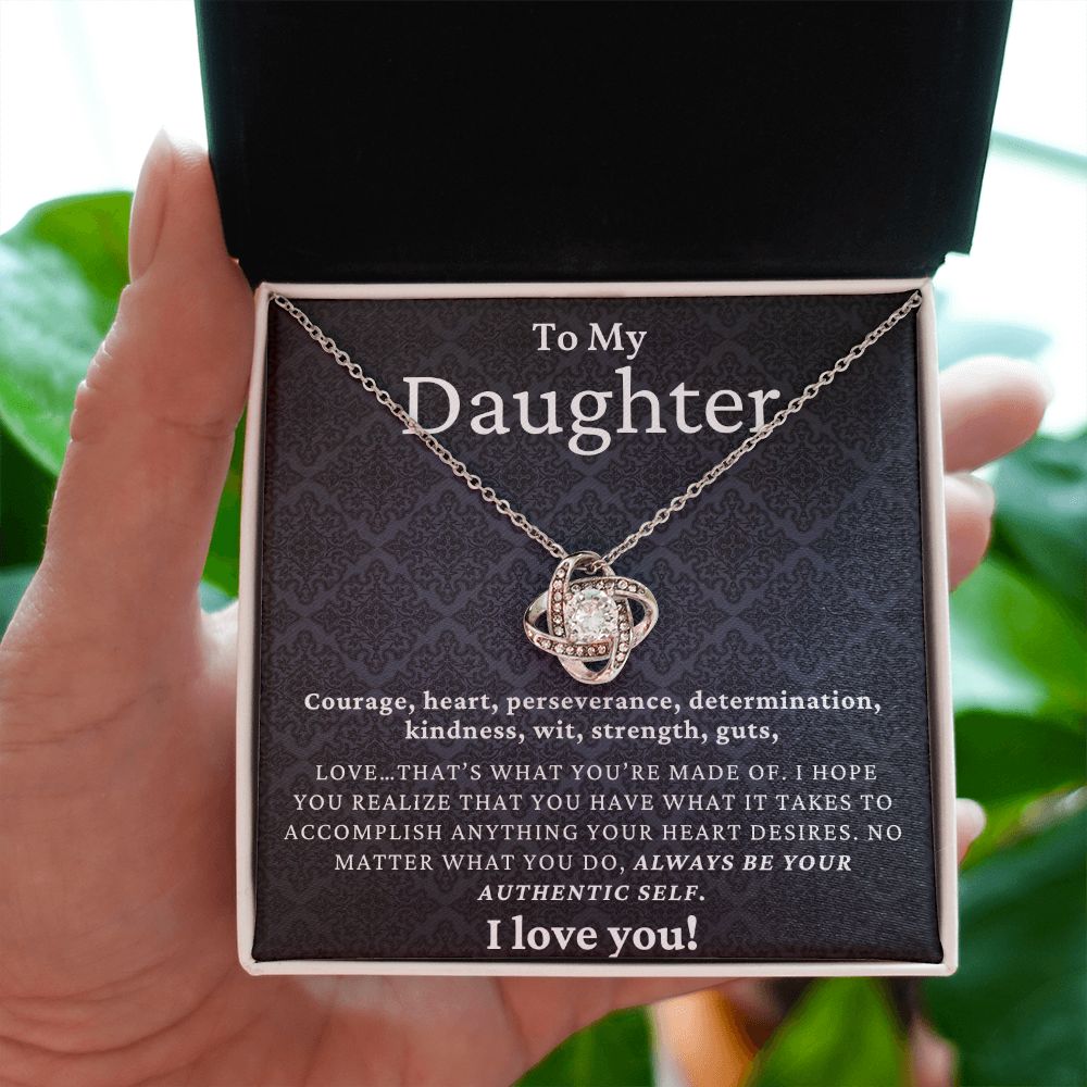 To My Daughter | Authentic Self | Love Knot Necklace