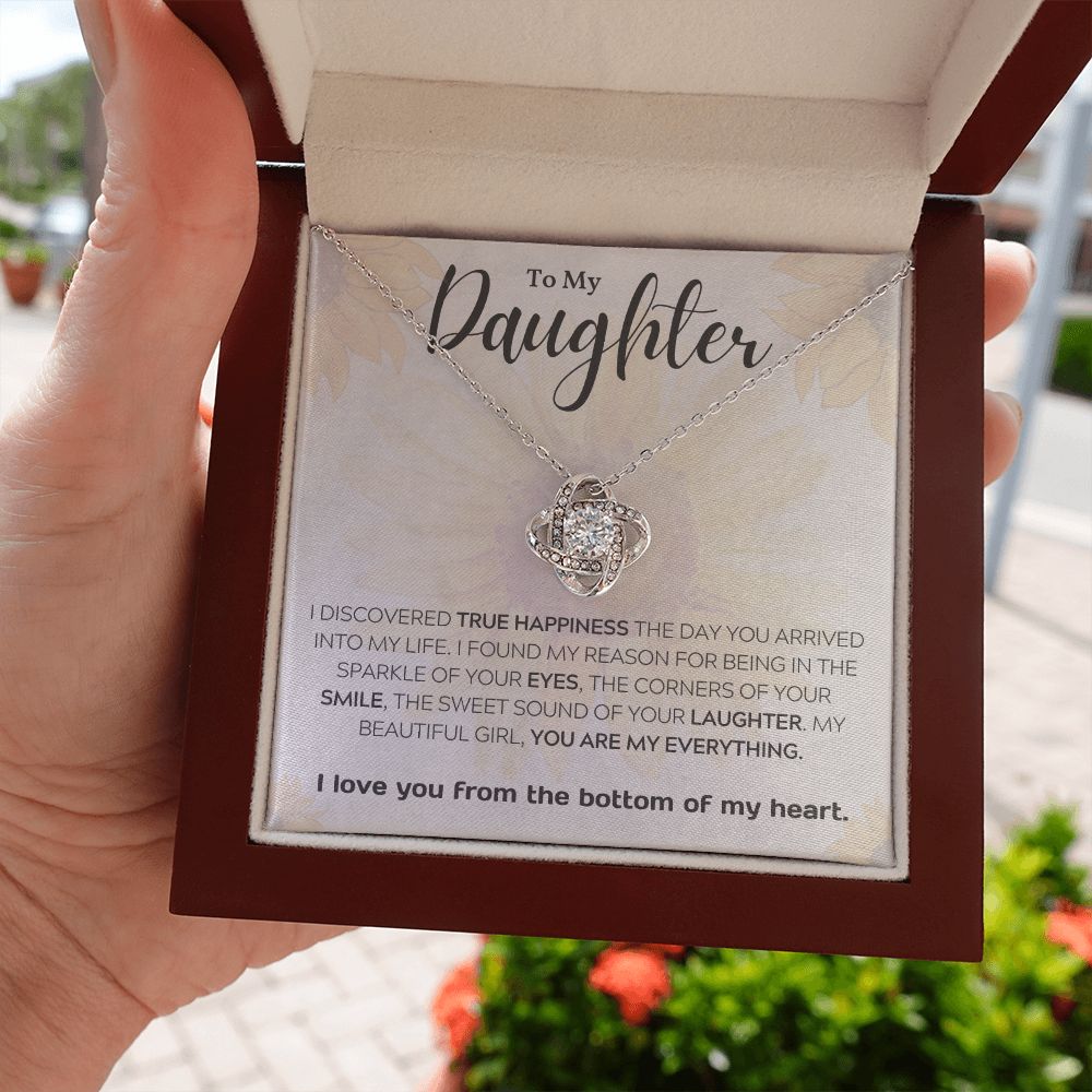 To My Daughter | True Happiness | Love Knot Necklace