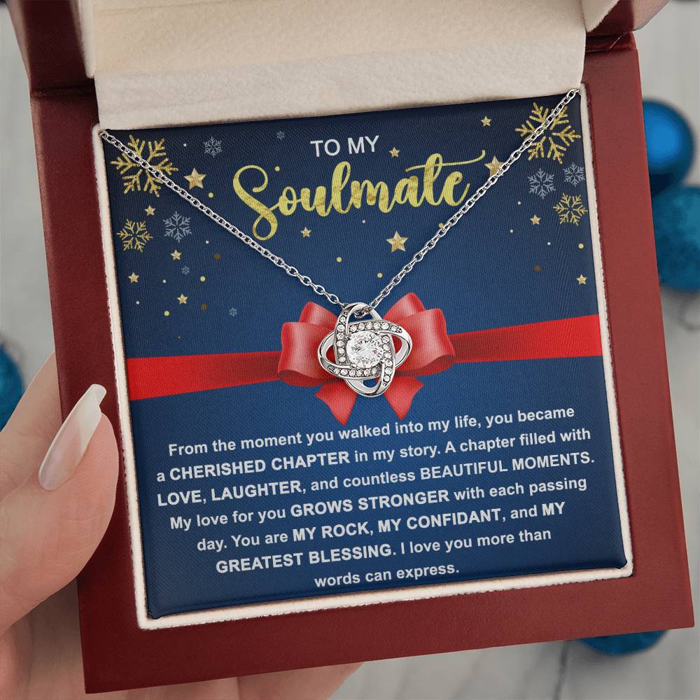 To My Soulmate | Grows Stronger | Love Knot Necklace Gift