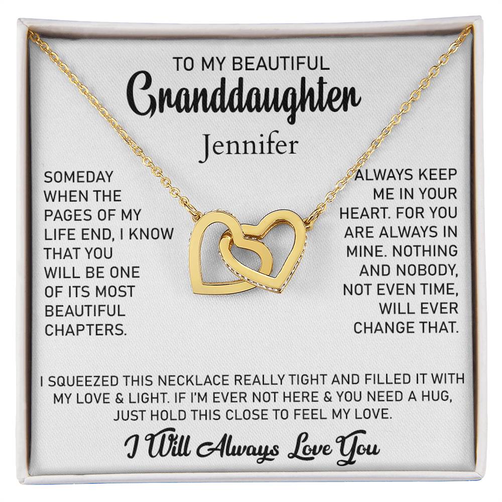 To My Granddaughter | Love & Light | Interlocking Hearts Necklace