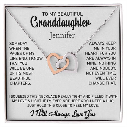 To My Granddaughter | Love & Light | Interlocking Hearts Necklace
