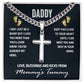 Daddy To Be | Cuban Chain with Artisan Cross Necklace | Bump