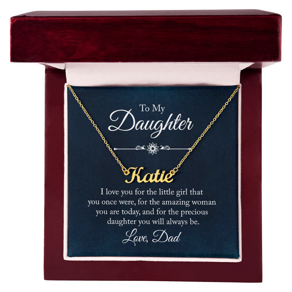 To My Daughter | Amazing & Precious | Personalized Name Necklace