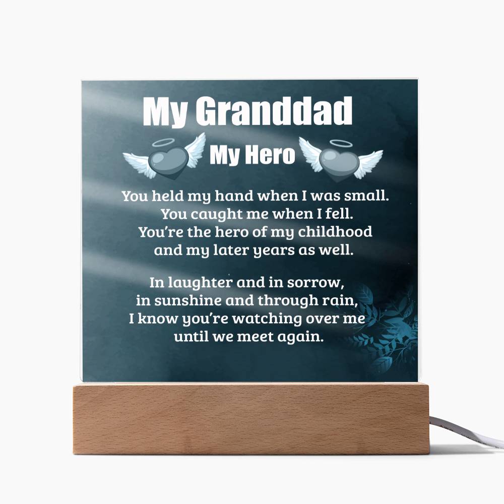 My Granddad | My Hero | Memorial Plaque