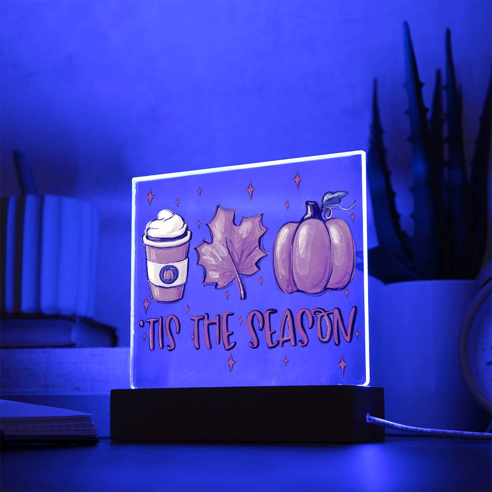 Fall Tis The Season | Night Light Square Acrylic