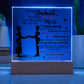 To My Soulmate - Breathe For You - Night Light  Acrylic Square Plaque Gift