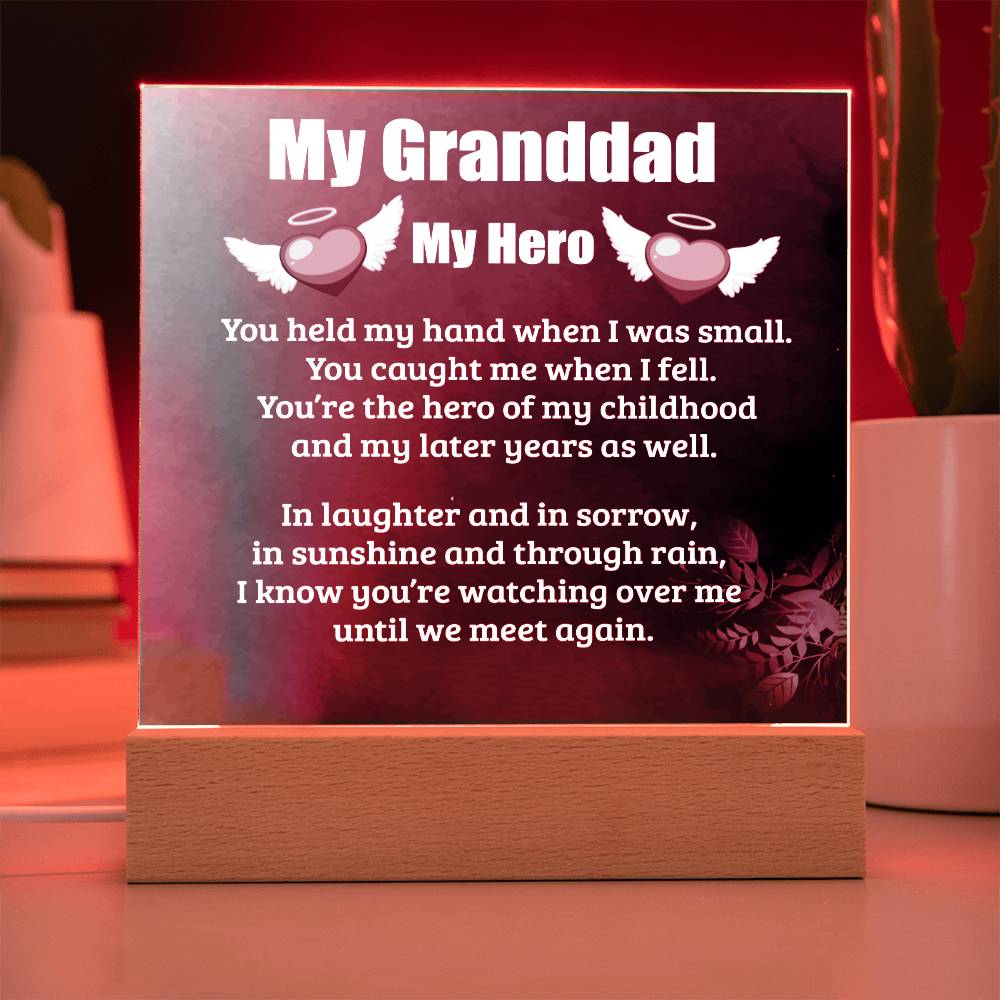My Granddad | My Hero | Memorial Plaque