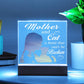 Mother & Cat | Night Light Square Acrylic Plaque