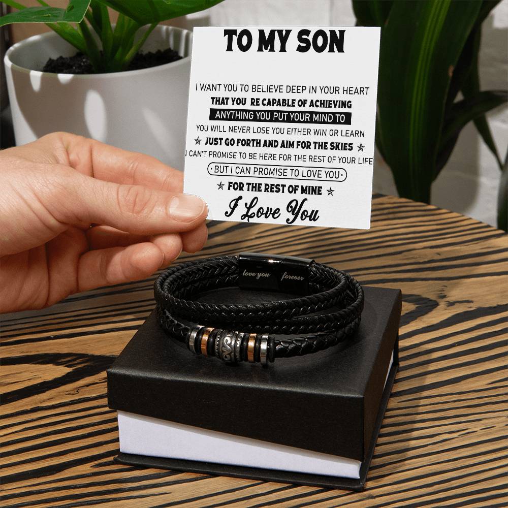 To My Son | Aim For The Skies | "Love You Forever" Bracelet