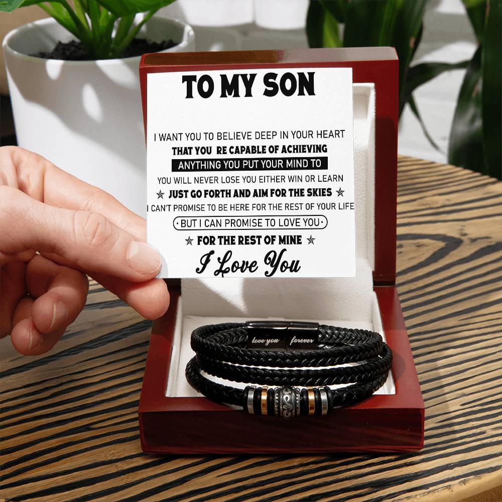 To My Son | Aim For The Skies | "Love You Forever" Bracelet