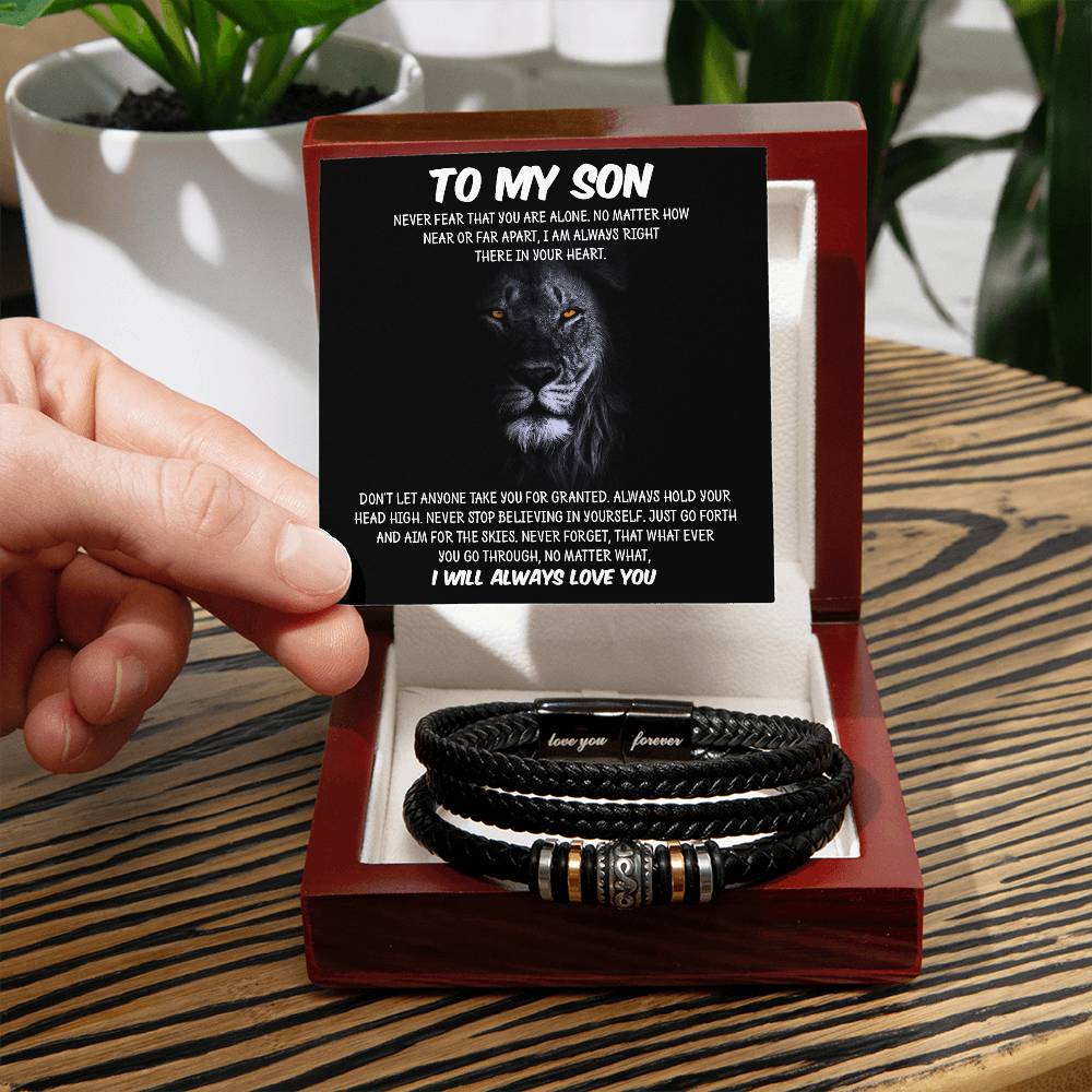 To My Son | Never Fear | Love You Forever Bracelet
