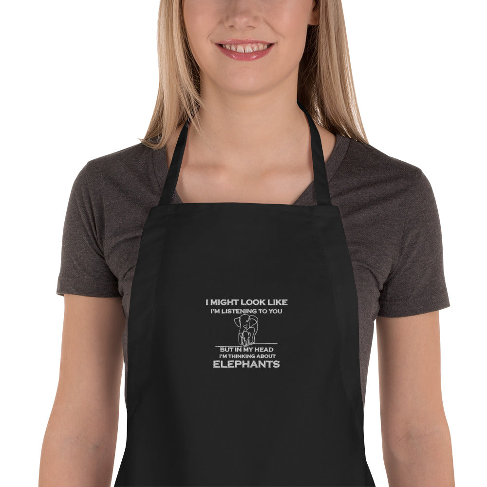 Embroidered Apron | Thinking About Elephants