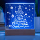 White Christmas Tree  | Night Light Square Acrylic