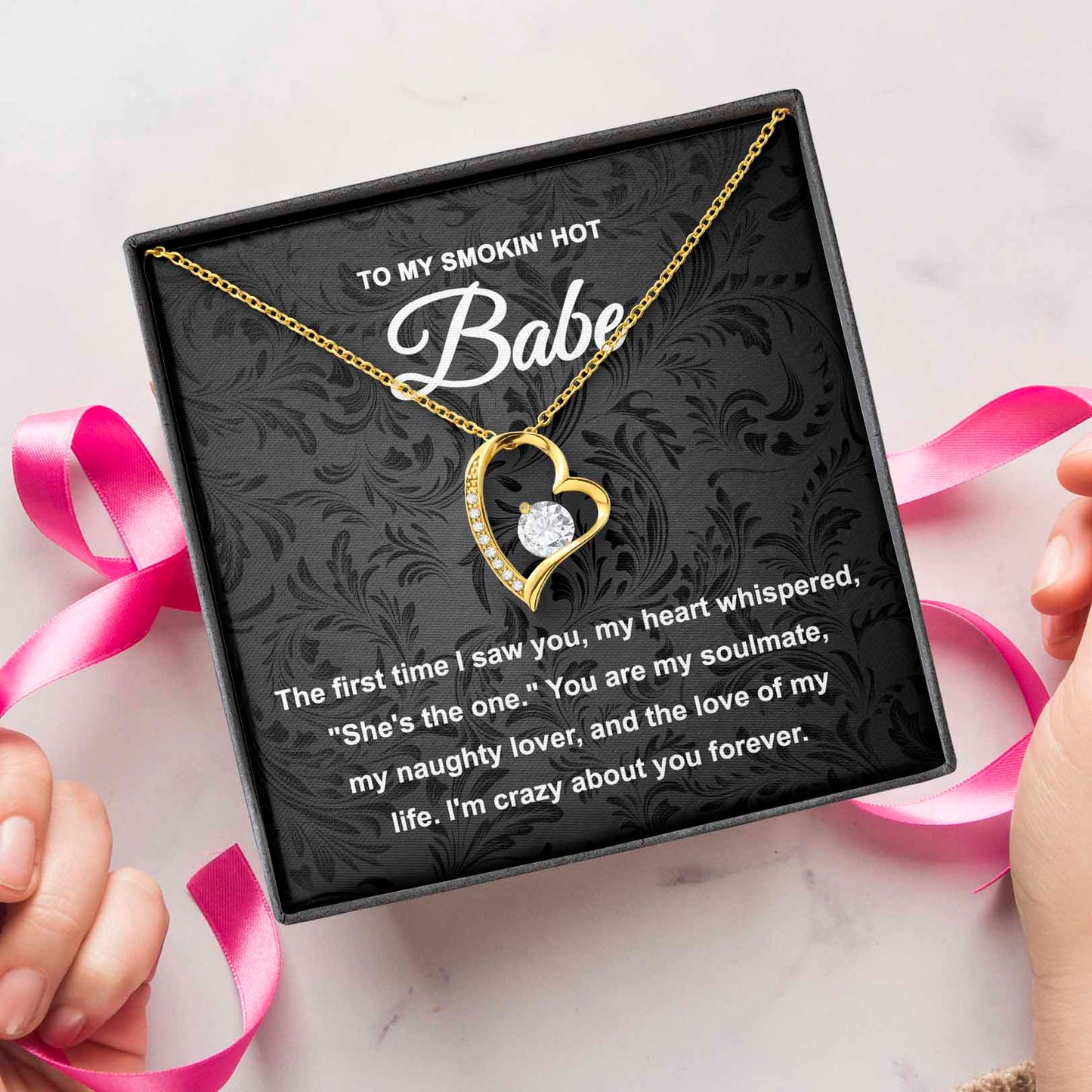 Hey Babe - Naughty Lover - Forever Love Necklace Gift