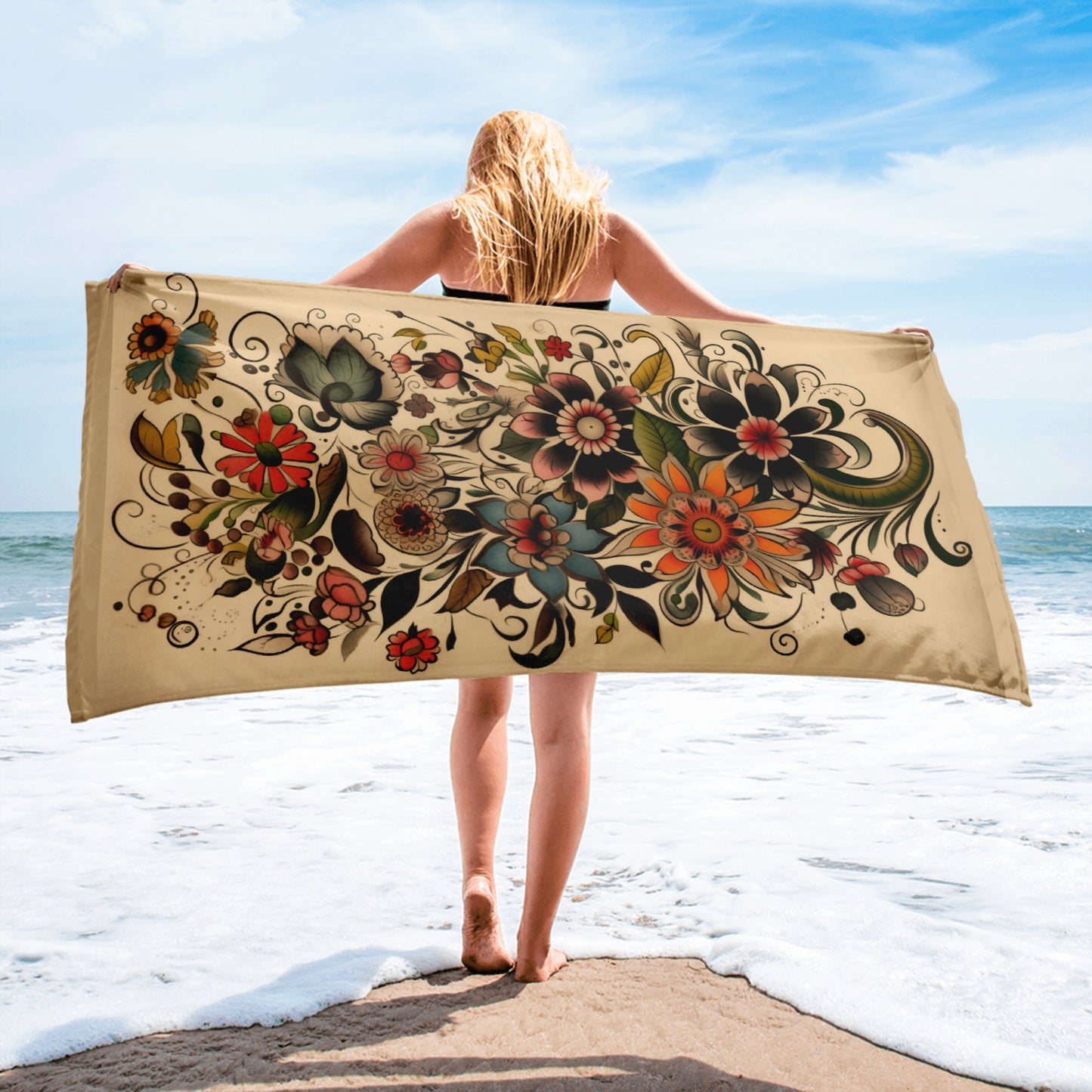 Summer Beach Towel - Flowerily Towel