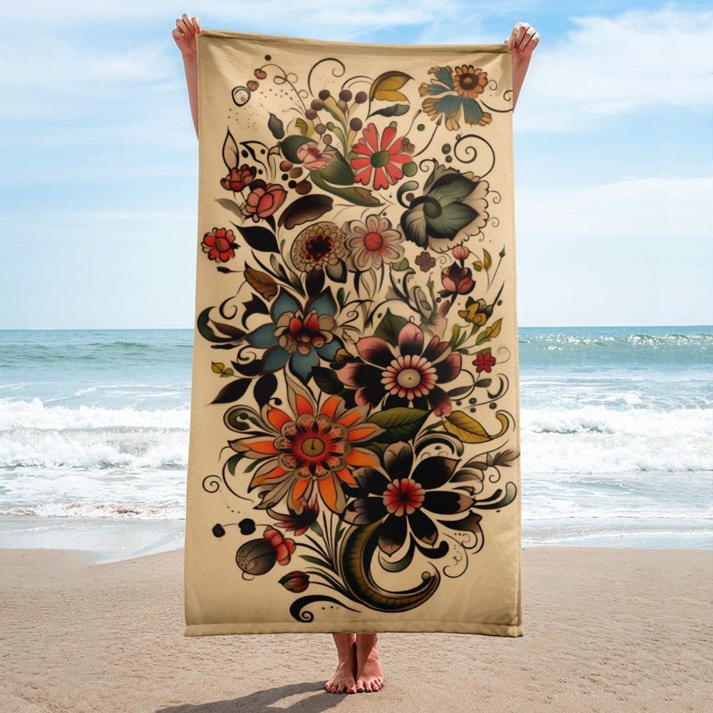 Summer Beach Towel - Flowerily Towel