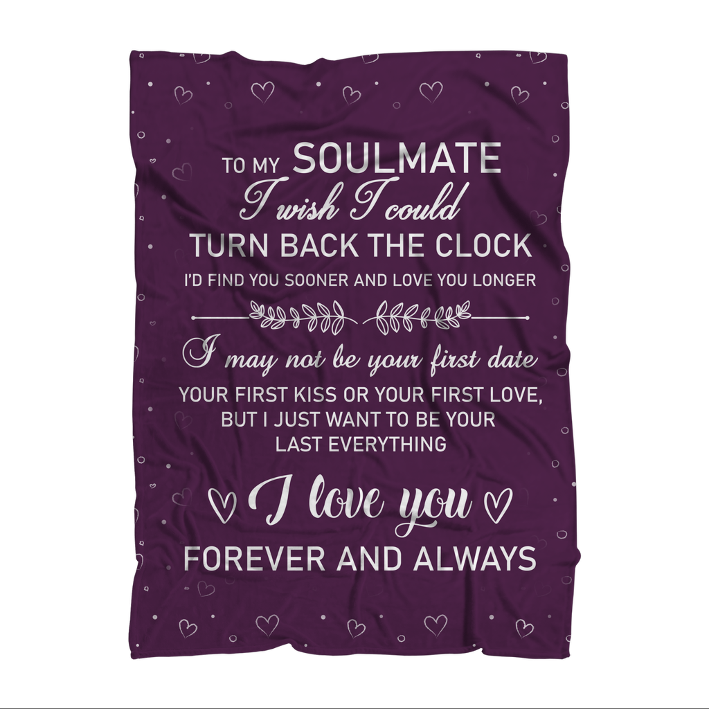 To My Soulmate  | First Date | Fleece Blanket | AOP