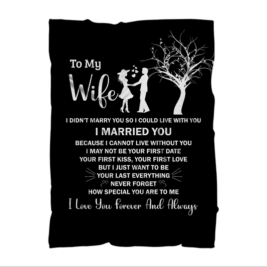 To My Wife | Without You | Fleece Blanket | AOP