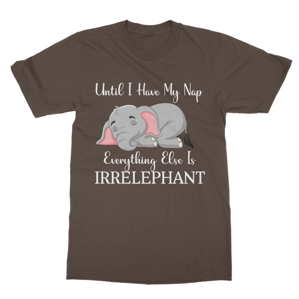 Tshirts Classic Heavy Cotton Adult | Everything Else is Irrelephant | Funny Elephant Tshirt | AOP