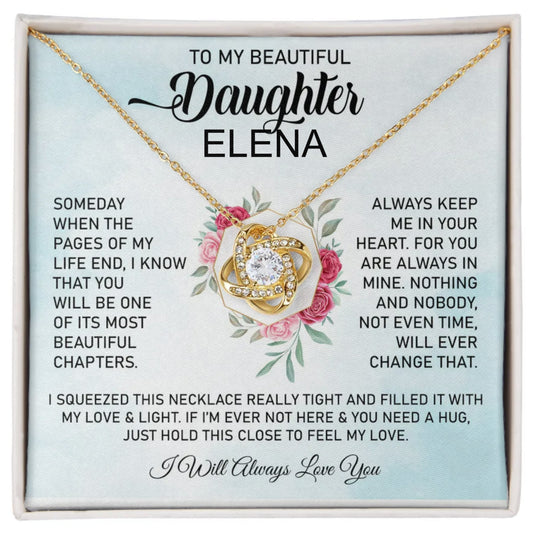 To My Daughter | Personalised Love Knot Necklace | Love & Light